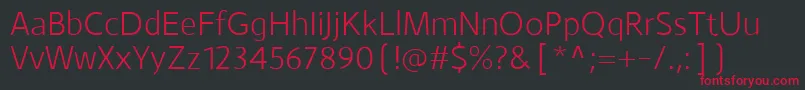 MonsalLight Font – Red Fonts on Black Background