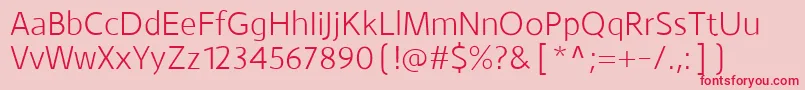MonsalLight Font – Red Fonts on Pink Background