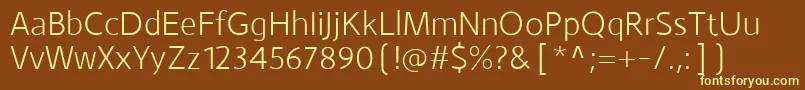 Шрифт MonsalLight – жёлтые шрифты на коричневом фоне