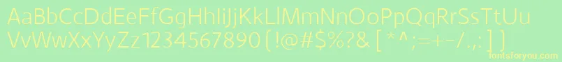MonsalLight Font – Yellow Fonts on Green Background