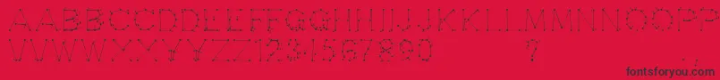 Opointefait Font – Black Fonts on Red Background