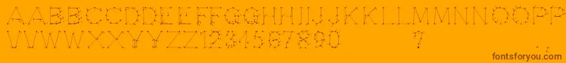 Opointefait Font – Brown Fonts on Orange Background
