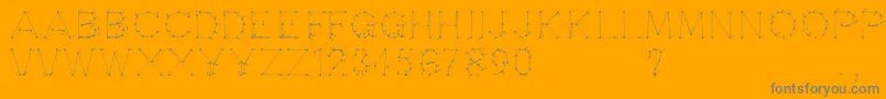 Opointefait-Schriftart – Graue Schriften auf orangefarbenem Hintergrund