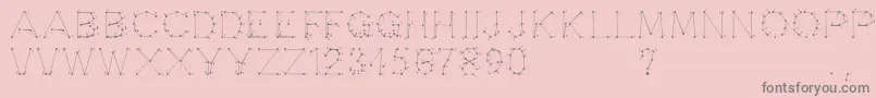 フォントOpointefait – ピンクの背景に灰色の文字