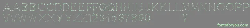 Opointefait-Schriftart – Grüne Schriften auf grauem Hintergrund