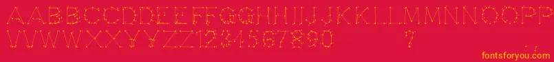 Opointefait Font – Orange Fonts on Red Background
