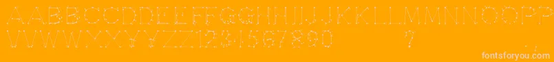 Opointefait-Schriftart – Rosa Schriften auf orangefarbenem Hintergrund