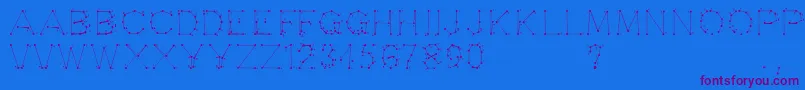 Opointefait Font – Purple Fonts on Blue Background