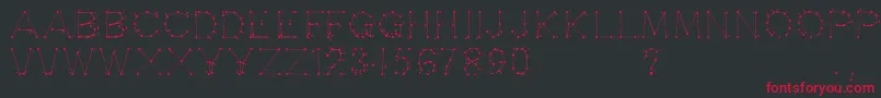 Opointefait Font – Red Fonts on Black Background