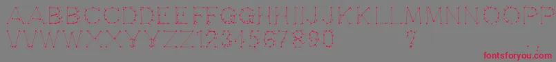 Opointefait-Schriftart – Rote Schriften auf grauem Hintergrund