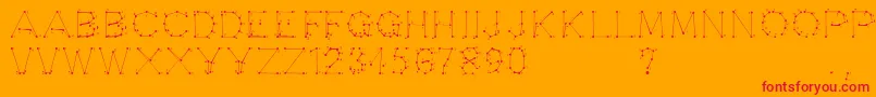 Opointefait Font – Red Fonts on Orange Background