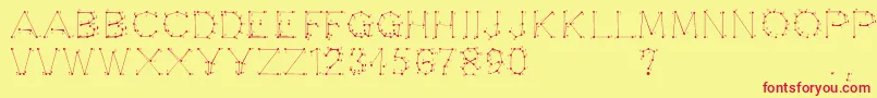 Opointefait Font – Red Fonts on Yellow Background