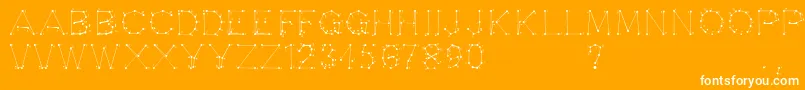 Opointefait-Schriftart – Weiße Schriften auf orangefarbenem Hintergrund