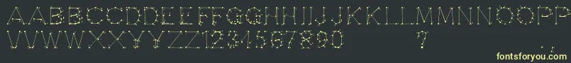 Opointefait Font – Yellow Fonts on Black Background