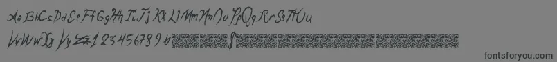 Dragonbreath-Schriftart – Schwarze Schriften auf grauem Hintergrund