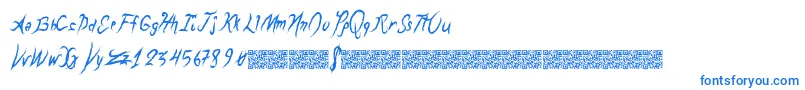 Dragonbreath-Schriftart – Blaue Schriften