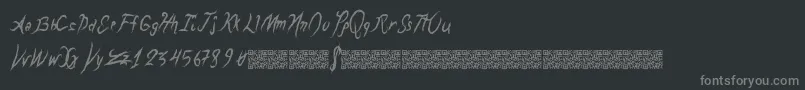 Dragonbreath-Schriftart – Graue Schriften auf schwarzem Hintergrund