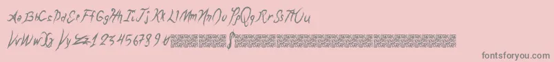 Dragonbreath Font – Gray Fonts on Pink Background