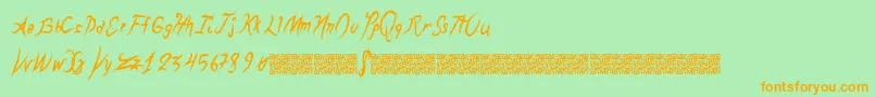 Dragonbreath Font – Orange Fonts on Green Background