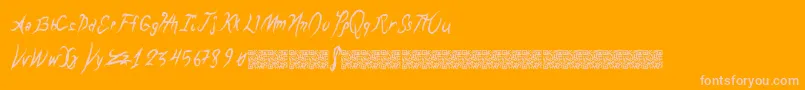 Dragonbreath Font – Pink Fonts on Orange Background