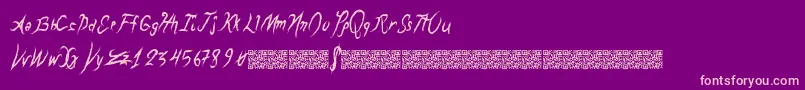 Dragonbreath-Schriftart – Rosa Schriften auf violettem Hintergrund