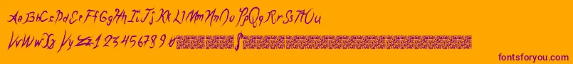 Dragonbreath Font – Purple Fonts on Orange Background