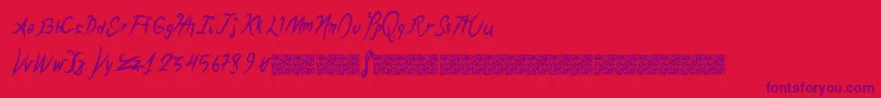 Dragonbreath Font – Purple Fonts on Red Background