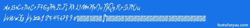 Dragonbreath Font – White Fonts on Blue Background