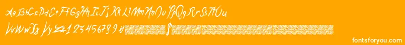 Dragonbreath Font – White Fonts on Orange Background