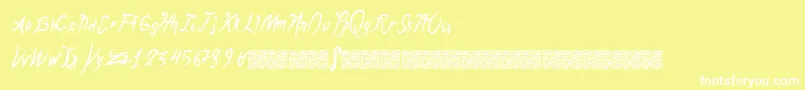 Dragonbreath Font – White Fonts on Yellow Background