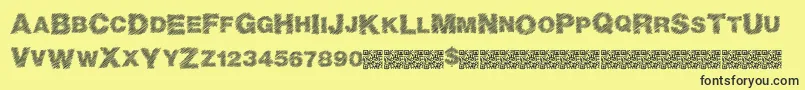 Basicscratch Font – Black Fonts on Yellow Background