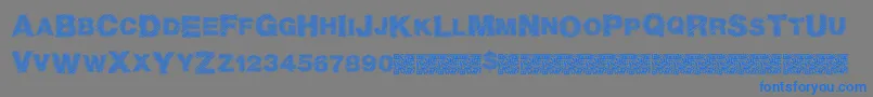 Basicscratch Font – Blue Fonts on Gray Background