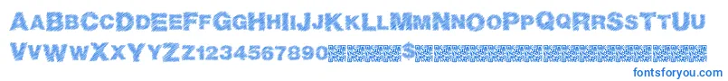 Czcionka Basicscratch – niebieskie czcionki