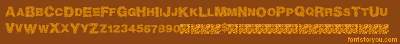 fuente Basicscratch – Fuentes Naranjas Sobre Fondo Marrón