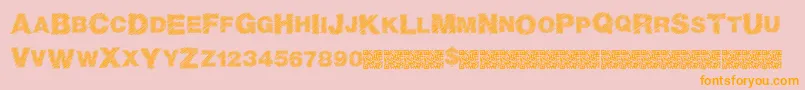 Basicscratch Font – Orange Fonts on Pink Background