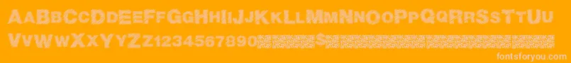 Шрифт Basicscratch – розовые шрифты на оранжевом фоне