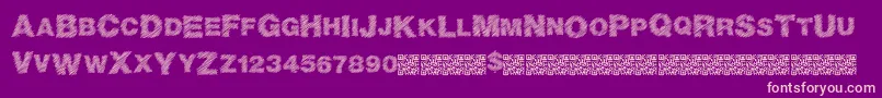 Basicscratch Font – Pink Fonts on Purple Background