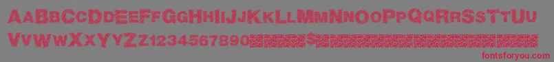 Basicscratch Font – Red Fonts on Gray Background