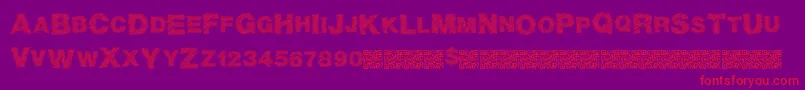 Basicscratch Font – Red Fonts on Purple Background