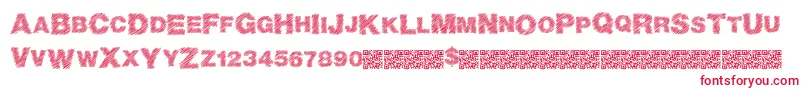 Basicscratch Font – Red Fonts on White Background