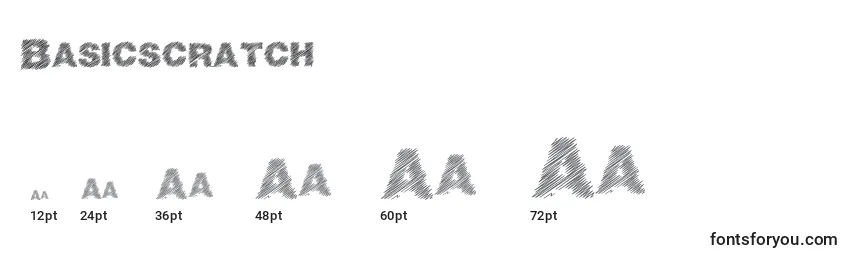 Размеры шрифта Basicscratch