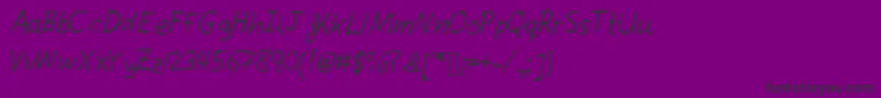 Giottohandwriting Font – Black Fonts on Purple Background