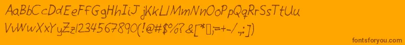 More about Giottohandwriting Font Giottohandwriting Font – Brown Fonts on Orange Background