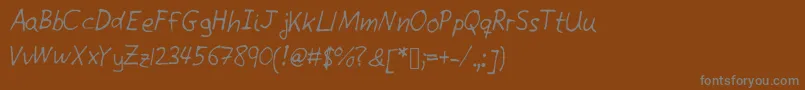 Шрифт Giottohandwriting – серые шрифты на коричневом фоне