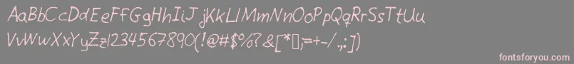 Giottohandwriting Font – Pink Fonts on Gray Background