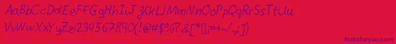 fuente Giottohandwriting – Fuentes Moradas Sobre Fondo Rojo