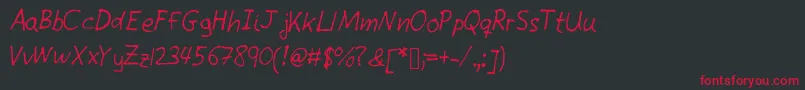 Giottohandwriting Font – Red Fonts on Black Background