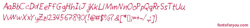 Giottohandwriting Font – Red Fonts on White Background