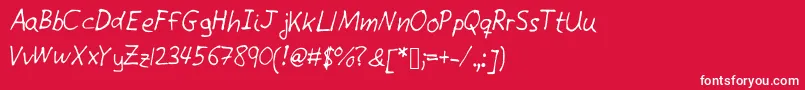 More about Giottohandwriting Font Giottohandwriting Font – White Fonts on Red Background