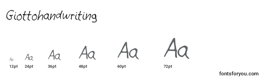 Giottohandwriting Font Sizes